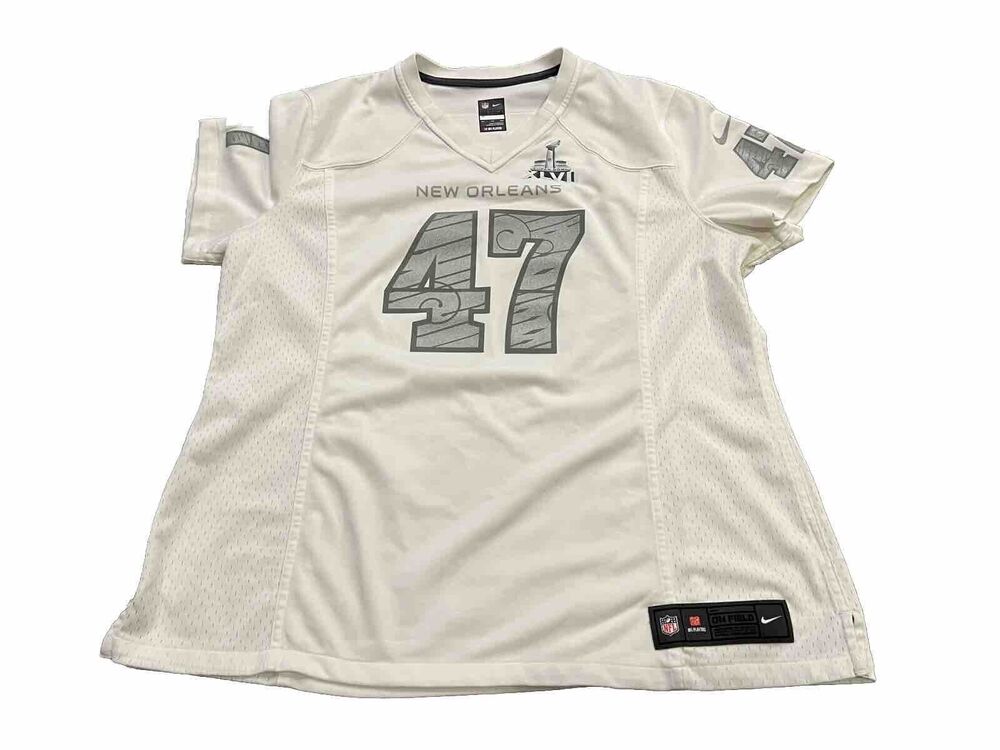 Nike NFL Limited Womens White Super Bowl 47 New Orleans Jersey Size XXL 2XL